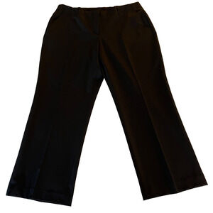 Lands' End Women's Pants Black Poly/Modal/Spandex 14P Snap Fasten Pockets NWT